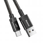 Cablu pentru incarcare si transfer de date Baseus Data Faction 3 in 1, USB Type-C/Lightning/Micro-USB, LED, 3.5A, 1.2m, Negru 8 - lerato.ro
