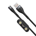 Cablu pentru incarcare si transfer de date Baseus 3 in 1 Magnetic Zinc, LED, USB Type-C/Micro-USB/Lightning, 5A, 1m, Negru 6 - lerato.ro