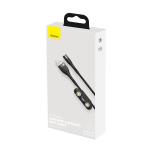 Cablu pentru incarcare si transfer de date Baseus 3 in 1 Magnetic Zinc, LED, USB Type-C/Micro-USB/Lightning, 5A, 1m, Negru 3 - lerato.ro