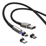 Cablu pentru incarcare si transfer de date Baseus Magnetic Zinc, USB Type-C/Micro-USB/Lightning, 2A, 1m, Negru 7 - lerato.ro