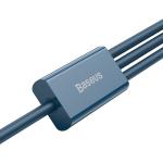 Cablu pentru incarcare si transfer de date Baseus Superior 3 in 1, USB Type-C/Lightning/Micro-USB, 3.5A, 1.5m, Albastru 7 - lerato.ro