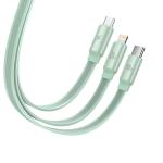 Cablu pentru incarcare si transfer de date Baseus Traction Retractable 3 in 1, USB Type-C/Lightning/Micro-USB, 1.7m, Verde 3 - lerato.ro