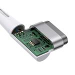 Cablu pentru incarcare Baseus Magnetic Zinc Angled MagSafe, USB Type-C, 60W, LED, 2m, Alb 3 - lerato.ro