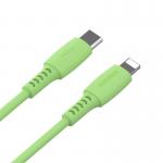 Cablu pentru incarcare si transfer de date Baseus Colourful, USB Type-C/Lightning, 18W, 1.2m, Verde 4 - lerato.ro