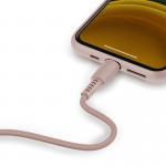 Cablu pentru incarcare si transfer de date Baseus Colourful, USB Type-C/Lightning, 18W, 1.2m, Roz