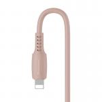 Cablu pentru incarcare si transfer de date Baseus Colourful, USB Type-C/Lightning, 18W, 1.2m, Roz