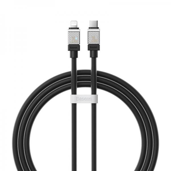 Cablu pentru incarcare si transfer de date Baseus CoolPlay, USB Type-C/Lightning, 20W, 2.4A, 1m, Negru 1 - lerato.ro