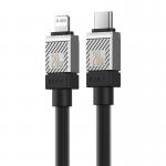Cablu pentru incarcare si transfer de date Baseus CoolPlay, USB Type-C/Lightning, 20W, 2.4A, 1m, Negru