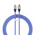 Cablu pentru incarcare si transfer de date Baseus CoolPlay, USB Type-C/Lightning, 20W, 2.4A, 1m, Mov 2 - lerato.ro