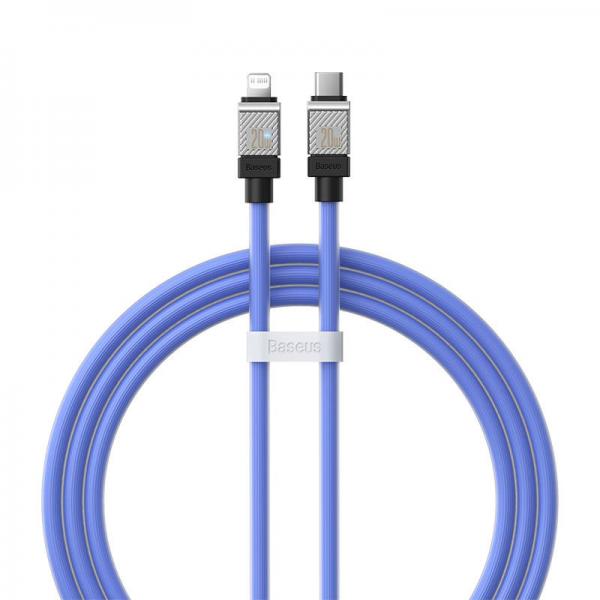 Cablu pentru incarcare si transfer de date Baseus CoolPlay, USB Type-C/Lightning, 20W, 2.4A, 1m, Mov