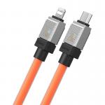 Cablu pentru incarcare si transfer de date Baseus CoolPlay, USB Type-C/Lightning, 20W, 2.4A, 2m, Portocaliu 4 - lerato.ro