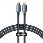 Cablu pentru incarcare si transfer de date Baseus Crystal Shine, USB Type-C/Lightning, 20W, 1.2m, Negru 2 - lerato.ro
