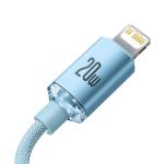 Cablu pentru incarcare si transfer de date Baseus Crystal Shine, USB Type-C/Lightning, 20W, 1.2m, Albastru 7 - lerato.ro