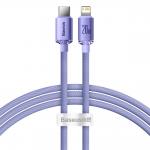 Cablu pentru incarcare si transfer de date Baseus Crystal Shine, USB Type-C/Lightning, 20W, 1.2m, Mov 2 - lerato.ro