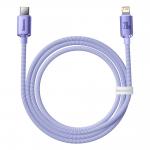 Cablu pentru incarcare si transfer de date Baseus Crystal Shine, USB Type-C/Lightning, 20W, 1.2m, Mov 5 - lerato.ro