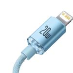 Cablu pentru incarcare si transfer de date Baseus Crystal Shine, USB Type-C/Lightning, 20W, 2m, Albastru 5 - lerato.ro