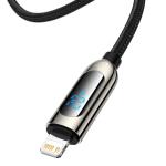Cablu pentru incarcare si transfer de date Baseus Display, USB Type-C/Lightning, Power Delivery 20W, 2m, Negru 9 - lerato.ro
