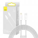 Cablu pentru incarcare si transfer de date Baseus Dynamic, USB Type-C/Lightning, 20W, 2m, Alb 6 - lerato.ro