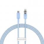 Cablu pentru incarcare si transfer de date Baseus Explorer, USB Type-C/Lightning, 20W, 2.4A, 1m, Albastru 2 - lerato.ro