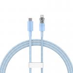 Cablu pentru incarcare si transfer de date Baseus Explorer, USB Type-C/Lightning, 20W, 2.4A, 1m, Albastru 8 - lerato.ro