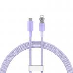 Cablu pentru incarcare si transfer de date Baseus Explorer, USB Type-C/Lightning, 20W, 2.4A, 1m, Mov
