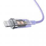 Cablu pentru incarcare si transfer de date Baseus Explorer, USB Type-C/Lightning, 20W, 2.4A, 1m, Mov 6 - lerato.ro