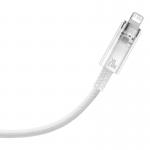 Cablu pentru incarcare si transfer de date Baseus Explorer, USB Type-C/Lightning, 20W, 2.4A, 1m, Alb 8 - lerato.ro