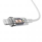 Cablu pentru incarcare si transfer de date Baseus Explorer, USB Type-C/Lightning, 20W, 2.4A, 1m, Alb 7 - lerato.ro