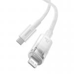 Cablu pentru incarcare si transfer de date Baseus Explorer, USB Type-C/Lightning, 20W, 2.4A, 1m, Alb 5 - lerato.ro