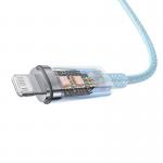 Cablu pentru incarcare si transfer de date Baseus Explorer, USB Type-C/Lightning, 20W, 2.4A, 2m, Albastru 8 - lerato.ro