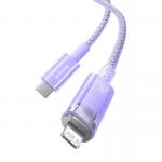 Cablu pentru incarcare si transfer de date Baseus Explorer, USB Type-C/Lightning, 20W, 2.4A, 2m, Mov