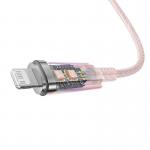 Cablu pentru incarcare si transfer de date Baseus Explorer, USB Type-C/Lightning, 20W, 2.4A, 2m, Roz 5 - lerato.ro