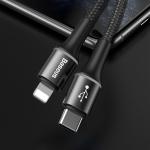 Cablu pentru incarcare si transfer de date Baseus Halo, USB Type-C/Lightning, LED, 18W, 1m, Negru 7 - lerato.ro