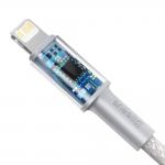 Cablu pentru incarcare si transfer de date Baseus High Density, USB Type-C/Lightning, Power Delivery 20W, 1m, Alb 3 - lerato.ro