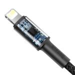 Cablu pentru incarcare si transfer de date Baseus High Density, USB Type-C/Lightning, Power Delivery 20W, 2m, Negru