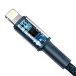 Cablu pentru incarcare si transfer de date Baseus High Density, USB Type-C/Lightning, Power Delivery 20W, 2m, Albastru 7 - lerato.ro