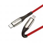 Cablu pentru incarcare si transfer de date Baseus Horizontal, USB Type-C/Lightning, Quick Charge 18W, 2.4A, 1m, Rosu
