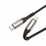Cablu pentru incarcare si transfer de date Baseus Horizontal, USB Type-C/Lightning, Quick Charge 18W, 2.4A, 2m, Negru
