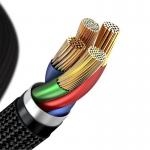 Cablu pentru incarcare si transfer de date Baseus Horizontal, USB Type-C/Lightning, Quick Charge 18W, 2.4A, 2m, Negru