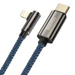 Cablu pentru incarcare si transfer de date Baseus Legend Elbow, USB Type-C/Lightning, 20W, 1m, Albastru 3 - lerato.ro