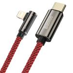 Cablu pentru incarcare si transfer de date Baseus Legend Elbow, USB Type-C/Lightning, 20W, 2m, Rosu
