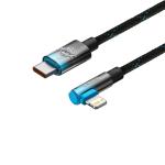 Cablu pentru incarcare si transfer de date Baseus MVP 2 Elbow, USB Type-C/Lightning, Quick Charge 20W, 1m, Albastru