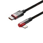 Cablu pentru incarcare si transfer de date Baseus MVP 2 Elbow, USB Type-C/Lightning, Quick Charge 20W, 1m, Rosu