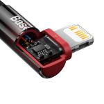 Cablu pentru incarcare si transfer de date Baseus MVP 2 Elbow, USB Type-C/Lightning, Quick Charge 20W, 1m, Rosu