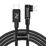 Cablu pentru incarcare si transfer de date Baseus MVP Elbow, USB Type-C/Lightning, Quick Charge 18W, 1m, Negru 2 - lerato.ro