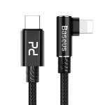 Cablu pentru incarcare si transfer de date Baseus MVP Elbow, USB Type-C/Lightning, Quick Charge 18W, 1m, Negru 6 - lerato.ro