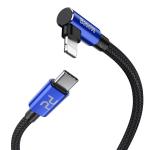 Cablu pentru incarcare si transfer de date Baseus MVP Elbow, USB Type-C/Lightning, Quick Charge 18W, 1m, Albastru 7 - lerato.ro