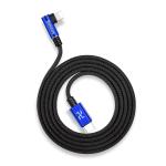 Cablu pentru incarcare si transfer de date Baseus MVP Elbow, USB Type-C/Lightning, Quick Charge 18W, 1m, Albastru 5 - lerato.ro
