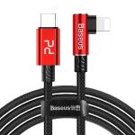 Cablu pentru incarcare si transfer de date Baseus MVP Elbow, USB Type-C/Lightning, Quick Charge 18W, 1m, Rosu 2 - lerato.ro