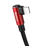 Cablu pentru incarcare si transfer de date Baseus MVP Elbow, USB Type-C/Lightning, Quick Charge 18W, 1m, Rosu 8 - lerato.ro